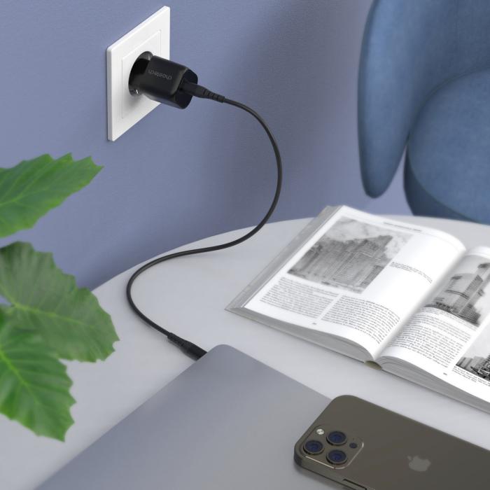 Bild 6, Choetech Choetech 30W GaN PD USB-C Väggladdare Svart - Teknikhallen.se