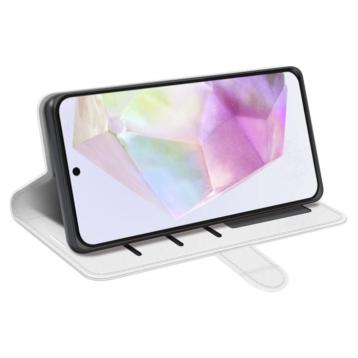 Bild 3,  Samsung Galaxy A36 5G/A56 5G Fodral Crazy Horse Läder Vit - Teknikhallen.se
