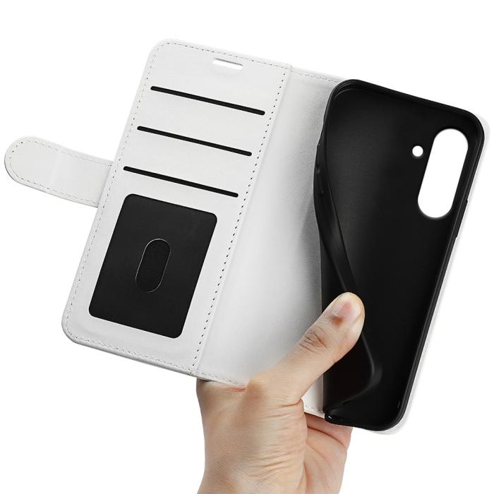 Bild 4,  Samsung Galaxy A36 5G/A56 5G Fodral Crazy Horse Läder Vit - Teknikhallen.se