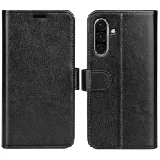  Samsung Galaxy A36 5G/A56 5G Fodral Crazy Horse L&auml;der Svart - Teknikhallen.se
