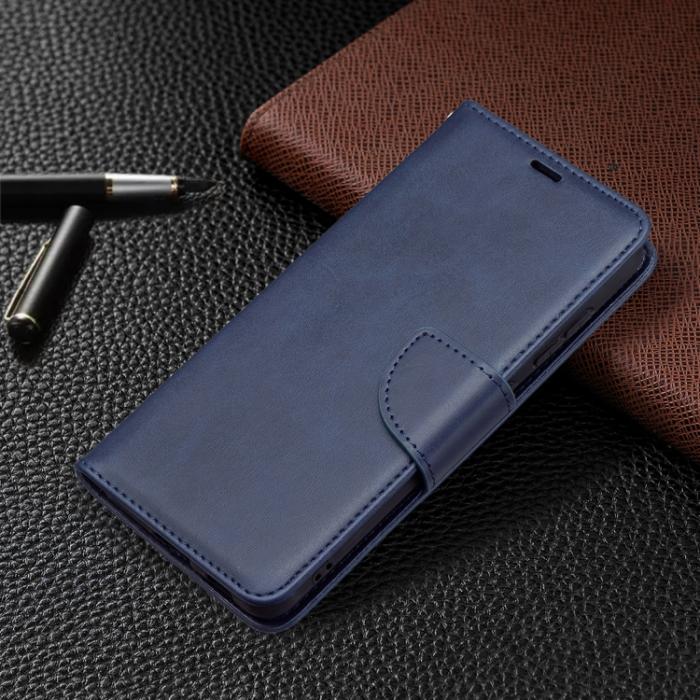 Bild 6,  Samsung Galaxy S21 FE Fodral Solid Shark Läder Blå - Teknikhallen.se