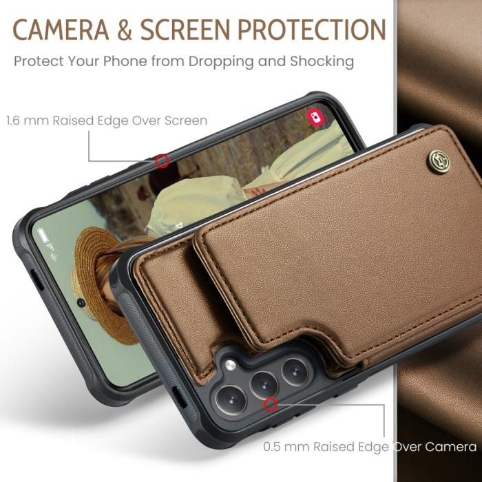Bild 6, CASEME CASEME Samsung Galaxy S25 Skal RFID Kickstand Brun - Teknikhallen.se