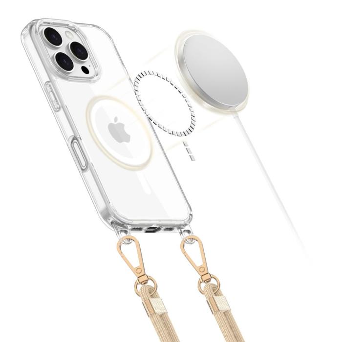 Bild 5, Tech-Protect Tech-Protect iPhone 16 Pro Max Skal FlexAir Chain Svart/Taupe - Teknikhallen.se