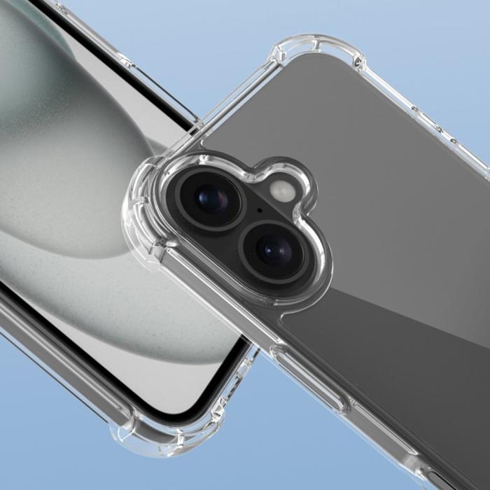 Bild 4,  iPhone 16 Plus Skal Shockproof Transparent - Teknikhallen.se