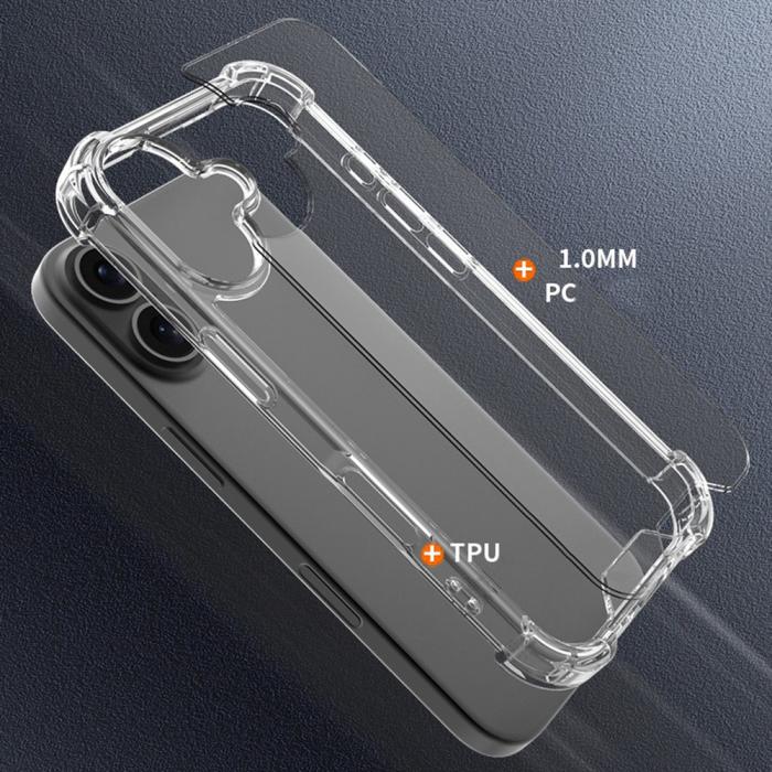 Bild 6,  iPhone 16 Plus Skal Shockproof Transparent - Teknikhallen.se
