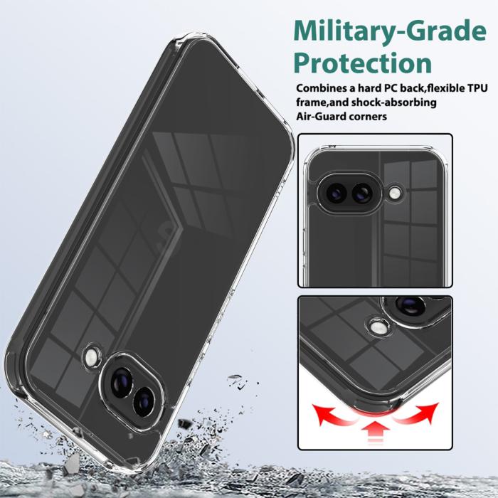 Bild 4,  Google Pixel 10a Skal Shockproof Hybrid Transparent - Teknikhallen.se