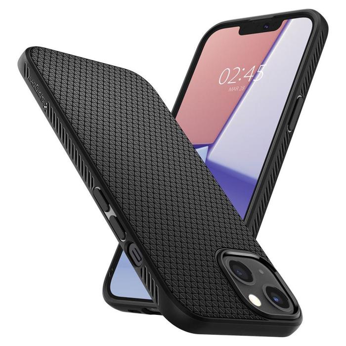 Bild 6, Spigen Spigen iPhone 13 Skal Liquid Air Svart - Teknikhallen.se