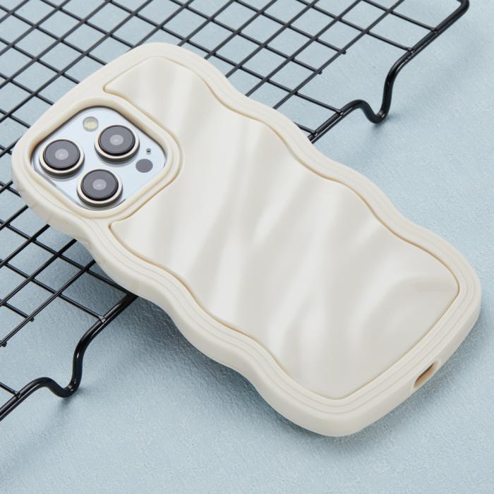 Bild 3,  iPhone 14 Pro Mobilskal Wavy Textur Beige - Teknikhallen.se