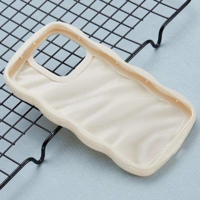 Bild 4,  iPhone 14 Pro Mobilskal Wavy Textur Beige - Teknikhallen.se