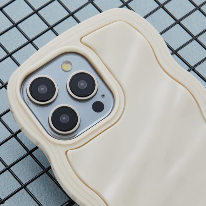 Bild 5,  iPhone 14 Pro Mobilskal Wavy Textur Beige - Teknikhallen.se