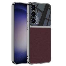 GKK GKK Galaxy S24 Plus Skal Hybrid L&auml;der Litchi R&ouml;d - Teknikhallen.se