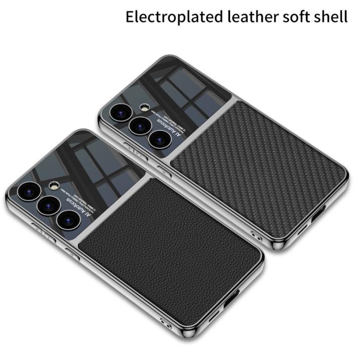 Bild 5, GKK GKK Galaxy S24 Plus Skal Hybrid Läder Litchi Grön - Teknikhallen.se