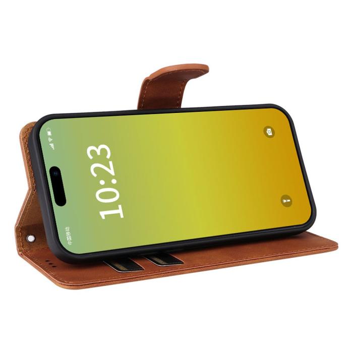 Bild 3,  iPhone 15 Plus Fodral Skin Touch Brun - Teknikhallen.se