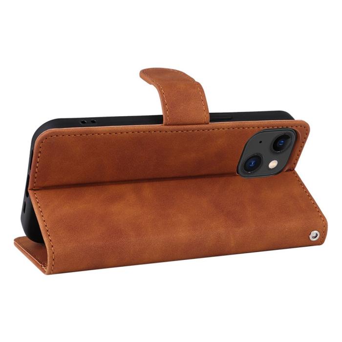 Bild 4,  iPhone 15 Plus Fodral Skin Touch Brun - Teknikhallen.se