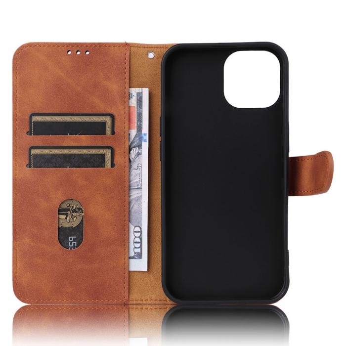 Bild 6,  iPhone 15 Plus Fodral Skin Touch Brun - Teknikhallen.se