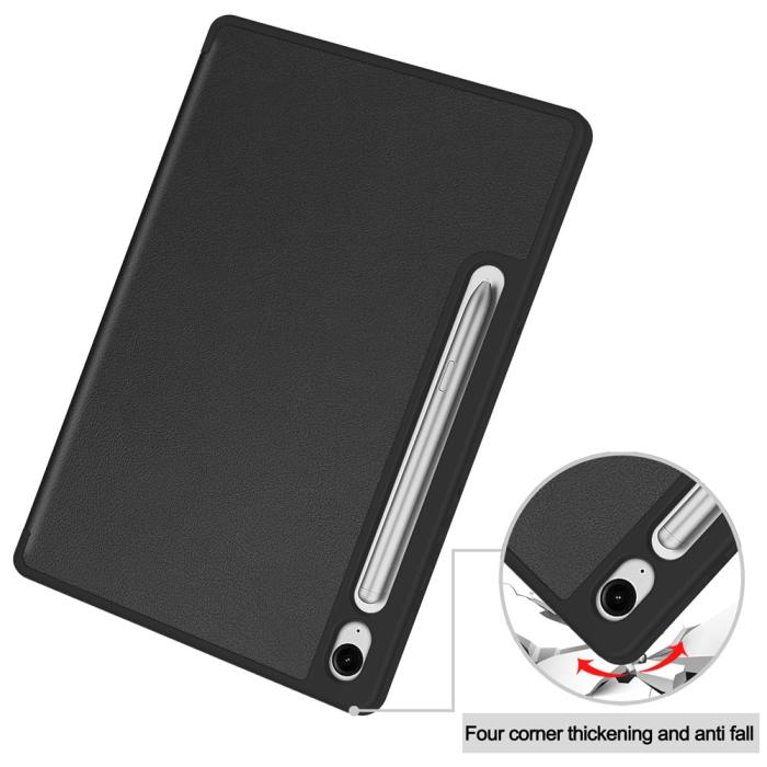 Bild 6,  Samsung Galaxy Tab S10 Lite Fodral Tri-Fold Pennhållare Svart - Teknikhallen.se