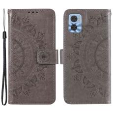  Motorola Moto E22i Fodral Mandala L&auml;der Gr&aring; - Teknikhallen.se