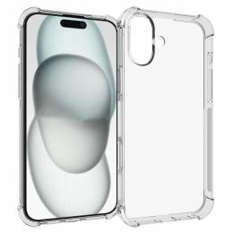  iPhone 16 Plus Shockproof Transparent TPU Skal - Teknikhallen.se