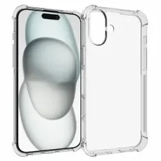  iPhone 16 Shockproof Transparent TPU Skal - Teknikhallen.se