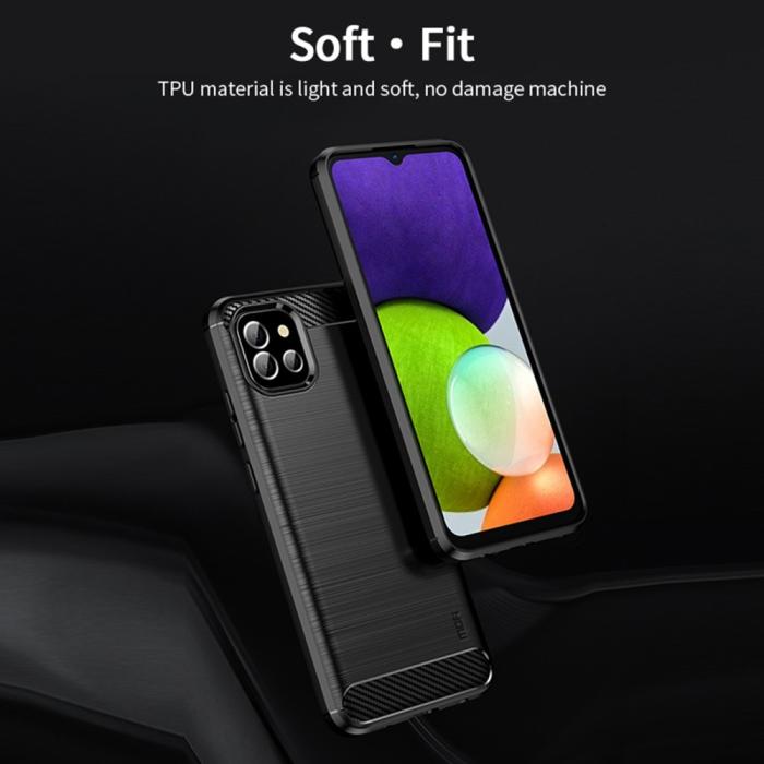 Bild 4, MOFI MOFI Samsung Galaxy A03 Skal Borstad Stål Textur Blå - Teknikhallen.se