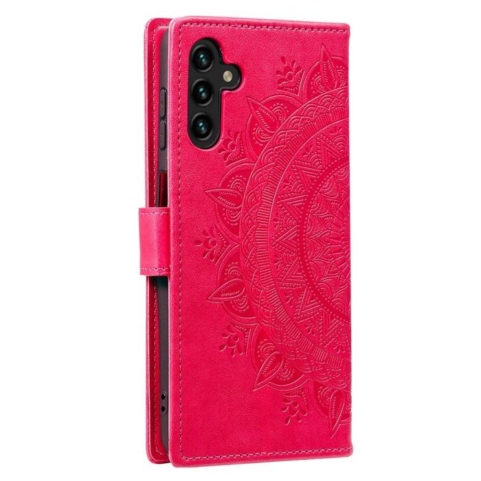 Bild 5,  Samsung Galaxy A54 5G Fodral Mandala Läder Rosa - Teknikhallen.se