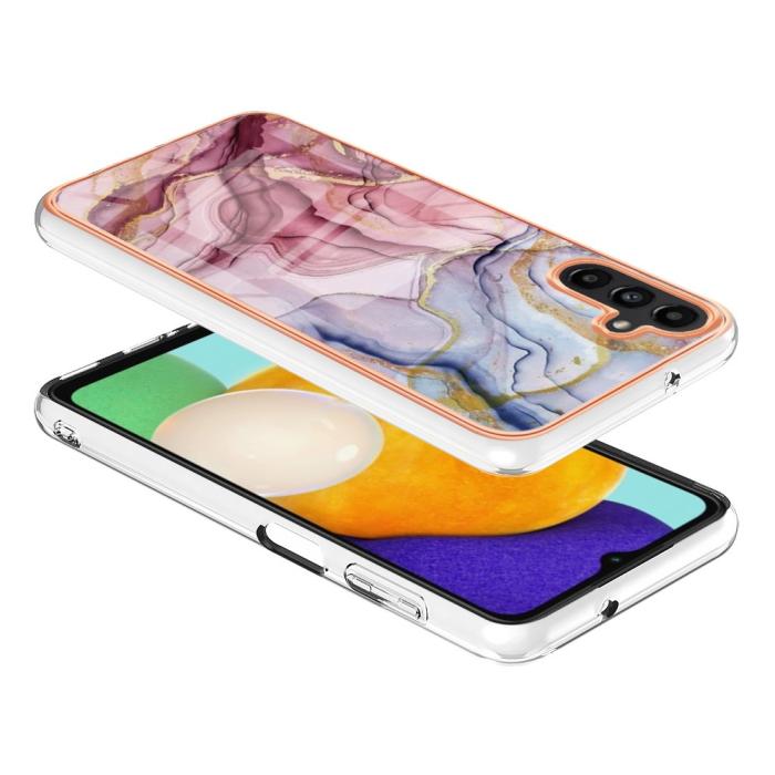 Bild 3,  Samsung Galaxy A34 5G Skal Marmor TPU Roséguld - Teknikhallen.se