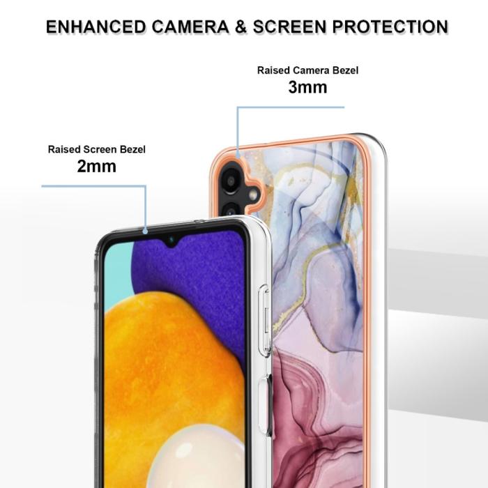 Bild 4,  Samsung Galaxy A34 5G Skal Marmor TPU Roséguld - Teknikhallen.se