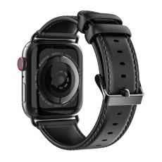 DUX DUCIS DUX DUCIS Apple Watch 42/44/45/46/49 mm Klockarmband &Auml;kta L&auml;der Svart - Teknikhallen.se