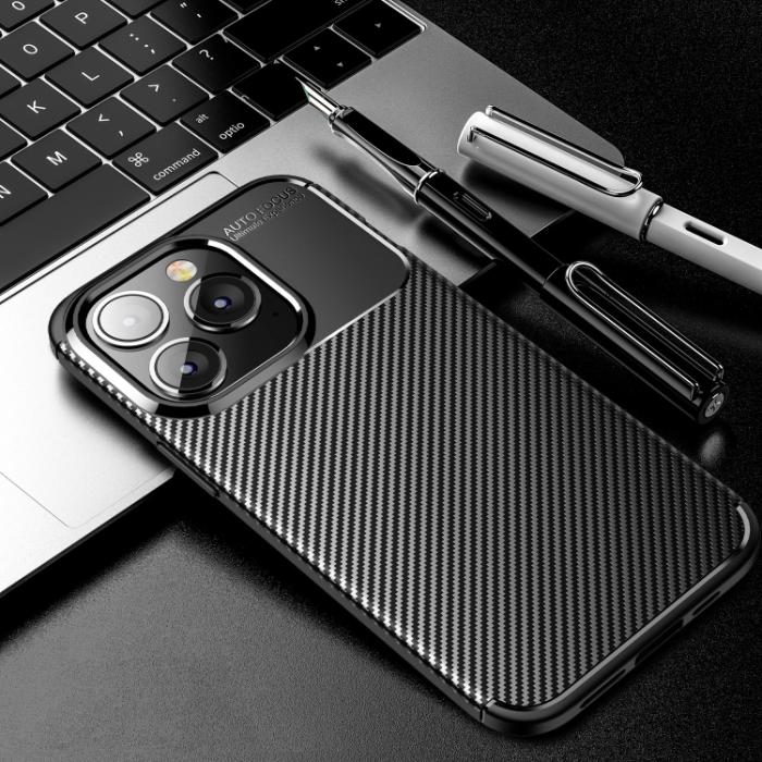 Bild 2,  iPhone 14 Plus Skal Kolfiber Textur Svart - Teknikhallen.se