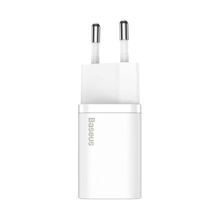 Bild 3, BASEUS Baseus Super Si 25W PD QC Väggladdare USB-C Vit - Teknikhallen.se