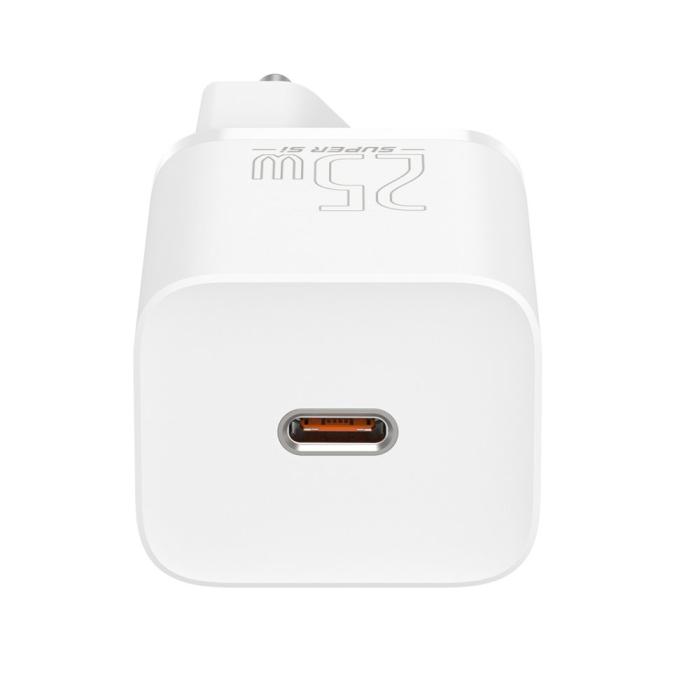 Bild 4, BASEUS Baseus Super Si 25W PD QC Väggladdare USB-C Vit - Teknikhallen.se