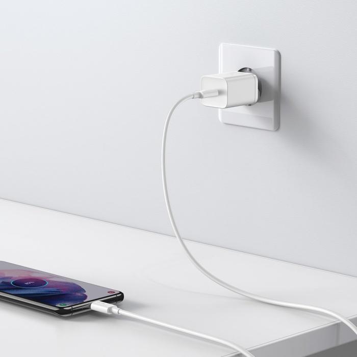 Bild 5, BASEUS Baseus Super Si 25W PD QC Väggladdare USB-C Vit - Teknikhallen.se