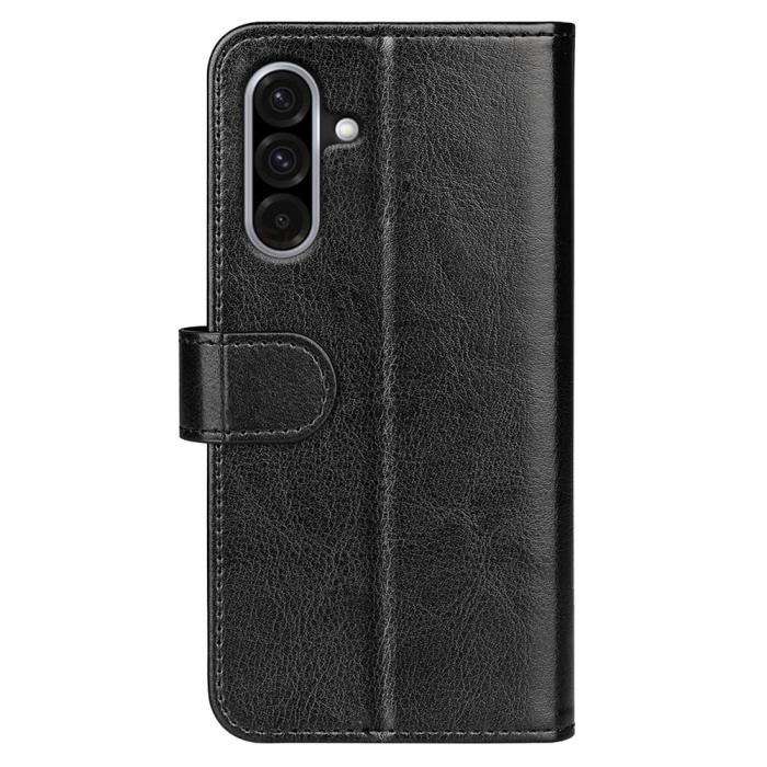Bild 6,  Samsung Galaxy A36 5G/A56 5G Fodral Crazy Horse Läder Svart - Teknikhallen.se