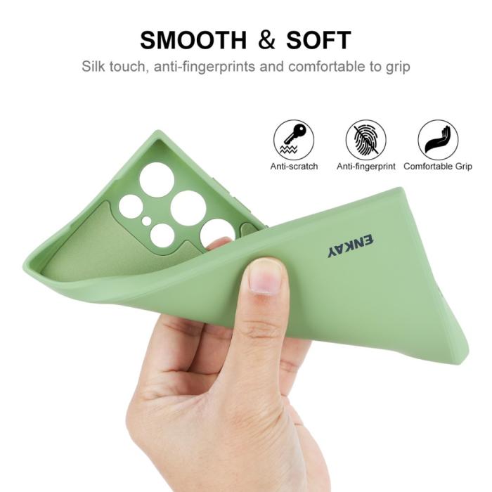 Bild 3, ENKAY ENKAY Samsung Galaxy S25 Ultra Skal Silikon Mörk Grön - Teknikhallen.se