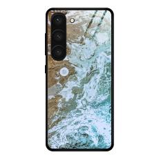  Samsung Galaxy S24 Skal Marmor H&auml;rdat Glas Beach - Teknikhallen.se