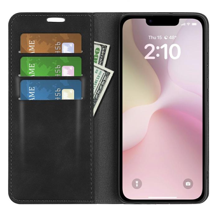 Bild 2,  iPhone 17e / 16e Fodral Flip Skin Touch Svart - Teknikhallen.se