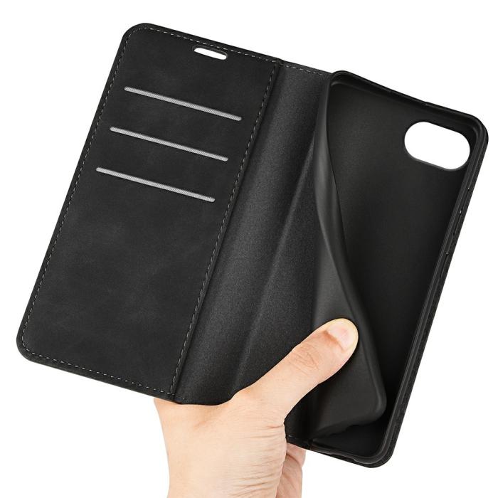 Bild 4,  iPhone 17e / 16e Fodral Flip Skin Touch Svart - Teknikhallen.se