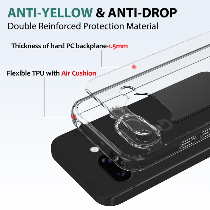 Bild 5,  Google Pixel 10a Skal Shockproof Hybrid Transparent - Teknikhallen.se