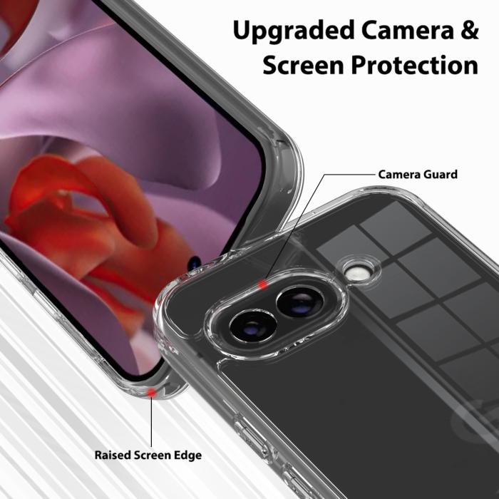 Bild 6,  Google Pixel 10a Skal Shockproof Hybrid Transparent - Teknikhallen.se