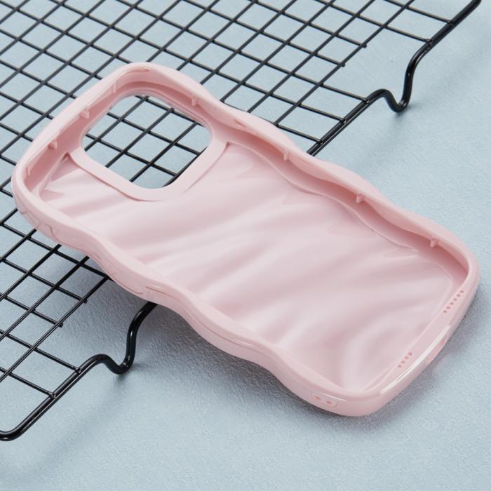 Bild 4,  iPhone 14 Pro Mobilskal Wavy Textur Rosa - Teknikhallen.se