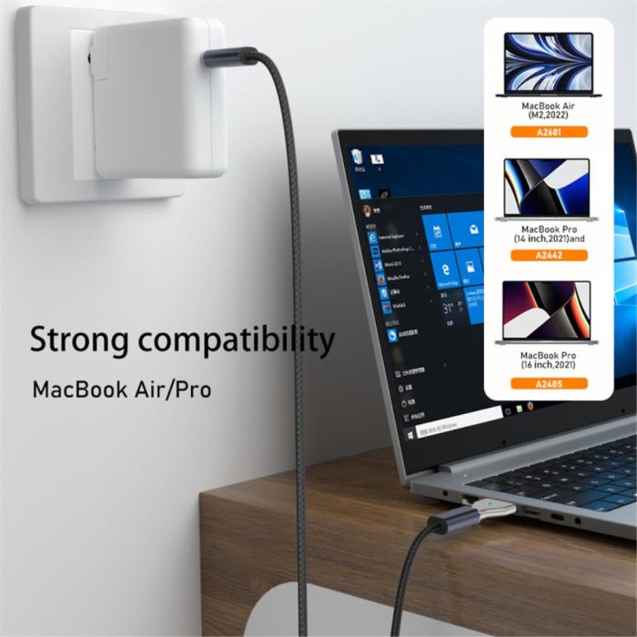 Bild 4,  Macbook 140W Adapter MagSafe 3 till USB-C Snabbladdning - Teknikhallen.se