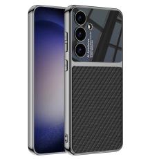 GKK GKK Galaxy S24 Plus Skal Hybrid L&auml;der Kolfiber Textur - Teknikhallen.se