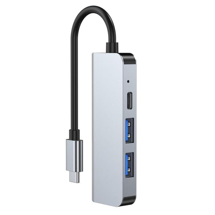 Bild 3, Tech-Protect Tech-Protect 4in1 USB-C Hub USB-A / HDMI / USB-C Grå - Teknikhallen.se