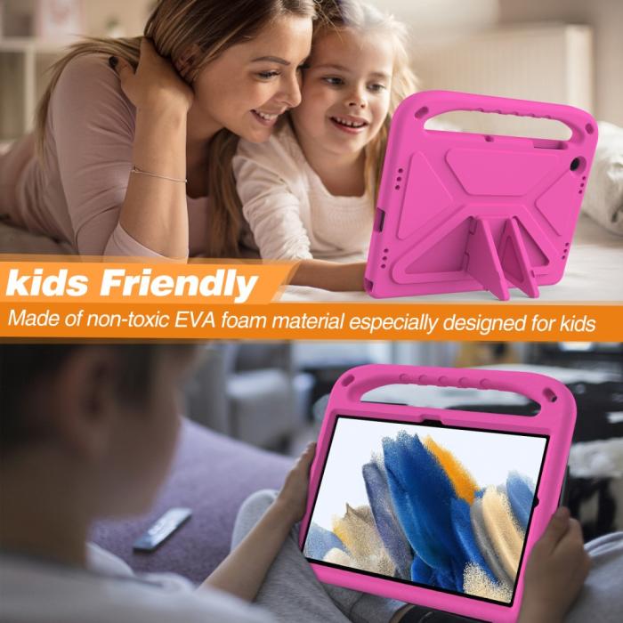 Bild 4,  Samsung Galaxy Tab A11 Plus / Tab A9 Plus Skal EVA Kickstand Rosa - Teknikhallen.se