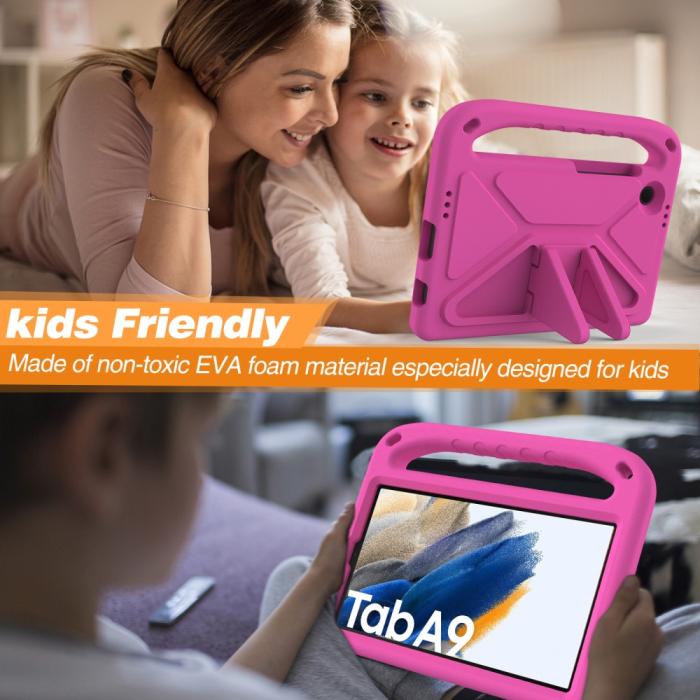 Bild 4,  Samsung Galaxy Tab A11 / Tab A9 Skal EVA Kickstand Rosa - Teknikhallen.se