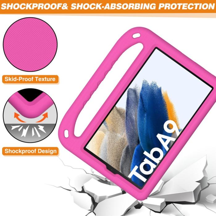 Bild 5,  Samsung Galaxy Tab A11 / Tab A9 Skal EVA Kickstand Rosa - Teknikhallen.se