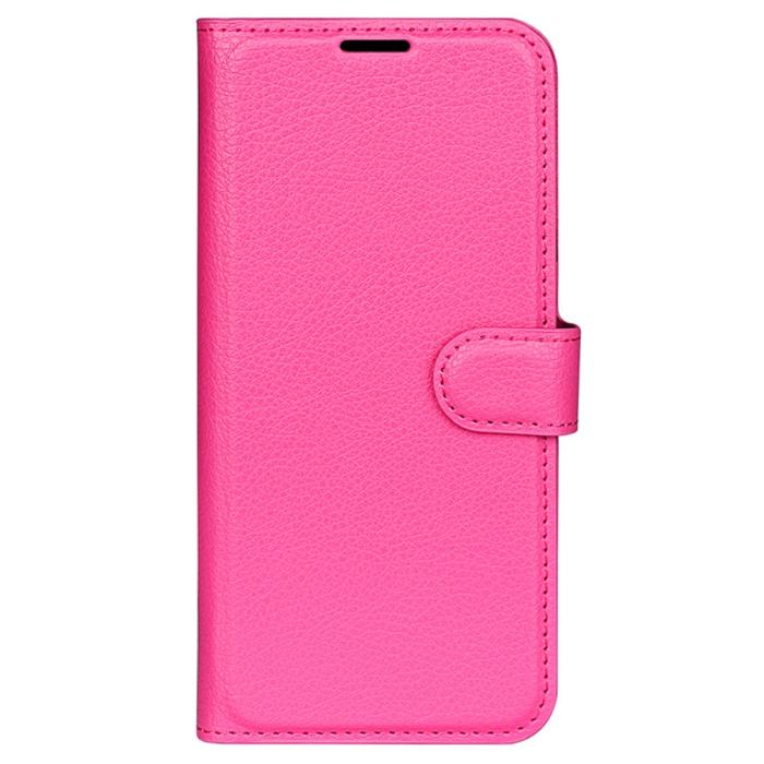 Bild 5,  Samsung Galaxy S24 Fodral Litchi Läder Rosa - Teknikhallen.se