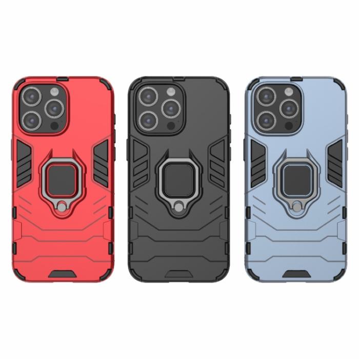 Bild 5,  iPhone 15 Pro Max Skal Hybrid Armor Ring Svart - Teknikhallen.se