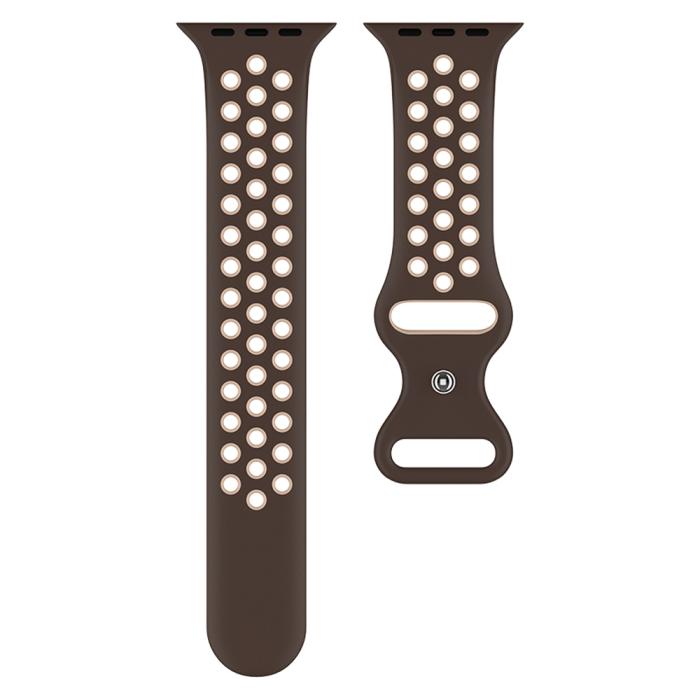 Bild 3, ColorPop Sportarmband Dual-Color Apple Watch 42/41/40/38 mm (M/L) Brun - Teknikhallen.se