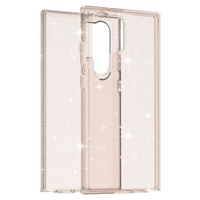 Bild 3,  Samsung Galaxy S23 Ultra Skal Glitter Shockproof Hybrid Guld - Teknikhallen.se